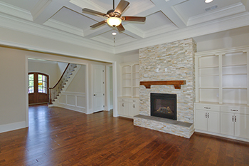 Ellington floor plan - Family Room with coffered ceiling